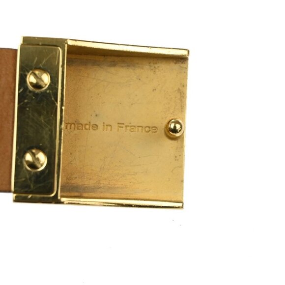 LOUIS VUITTON Ceinture Carre Belt Monogram Leather BN Gold Spain main image 14